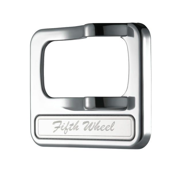 Chrome Plastic Rocker Switch Cover With Stainless Plaque For Peterbilt - Fifth Wheel
