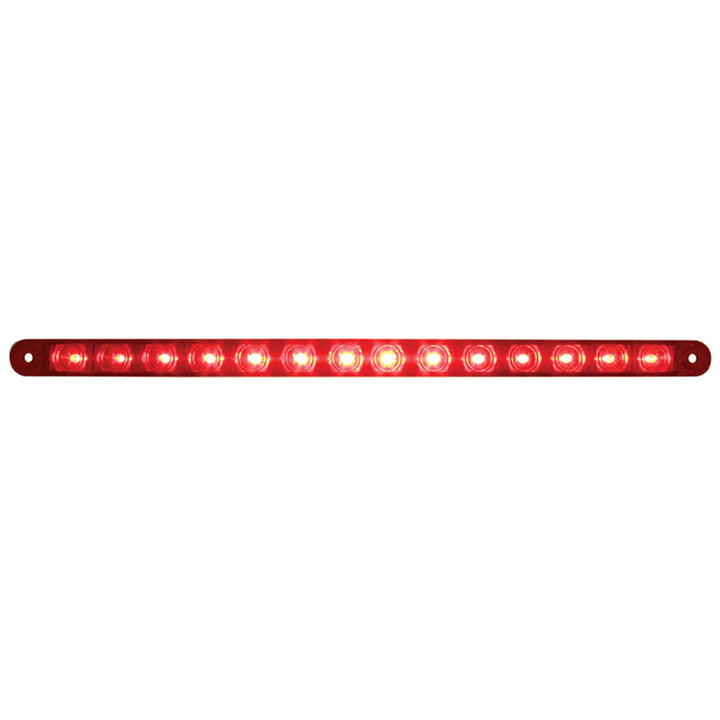 14 LED 12" Light Bar (Stop, Turn &amp; Tail) - Red LED/Red Lens