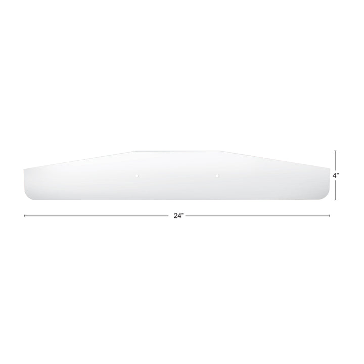 4" X 24" Chrome Bottom Mud Flap Weight With Oval Canada Flag Emblem
