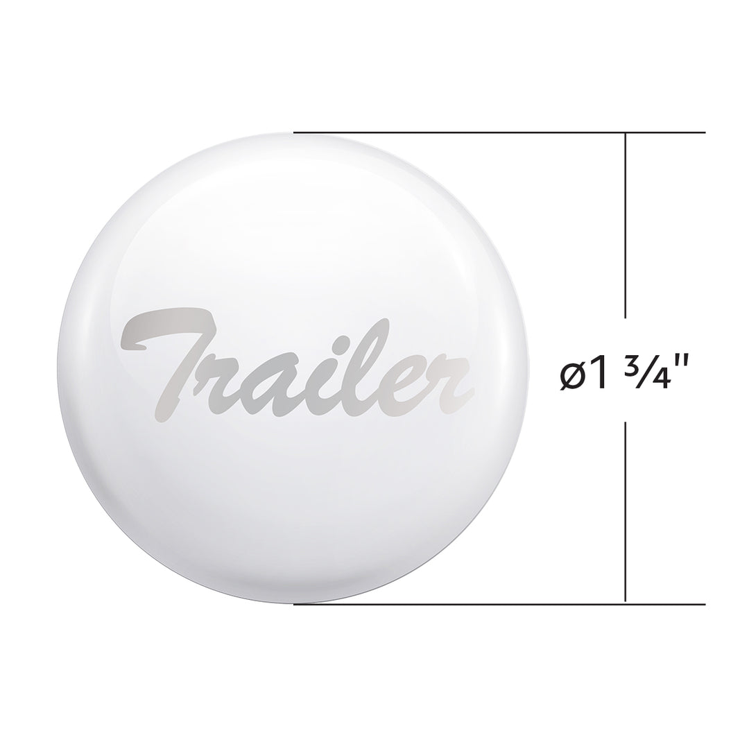 "Trailer" Glossy Air Valve Knob Candy Color Sticker - Pearl White