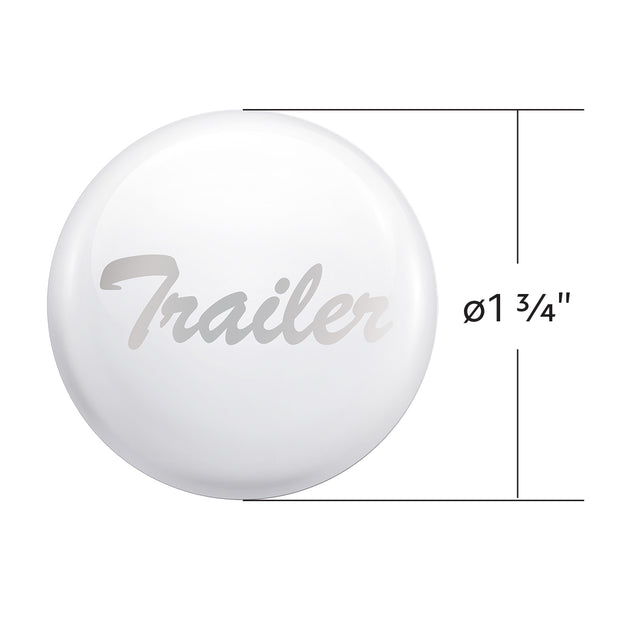 "Trailer" Glossy Air Valve Knob Candy Color Sticker - Pearl White