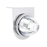 Star-Burst Glass Watermelon Light With Stainless Steel Light Bracket Kit-White LED/Clear Lens