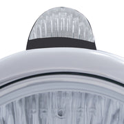 Black Guide 682-C Headlight H4 With White LED & Dual Mode LED Signal - Clear Lens