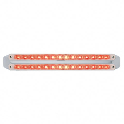 Dual 14 LED 12" Light Bars (Stop, Turn & Tail) - Red LED/Clear Lens