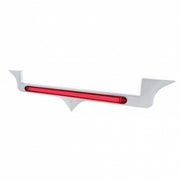 Chrome Hood Emblem Trim With 24 LED GloLight Bar For Kenworth - Red LED/Red Lens