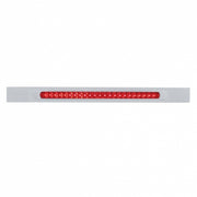 Chrome Top Mud Flap Plate With 23 SMD LED Light Bar & Bezel - Red LED/Red Lens (Each)