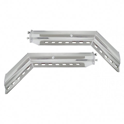 30" 430SS 45-Degree Angled Heavy Duty Mud Flap Hangers-2" Bolt Pattern (Pair)