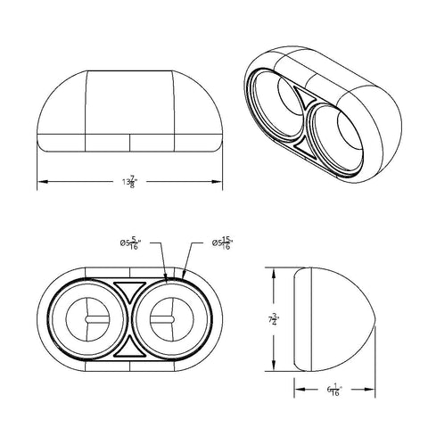 304 Stainless Dual Headlight Housing With Inner Lamp Bucket For Peterbilt 359 - Driver