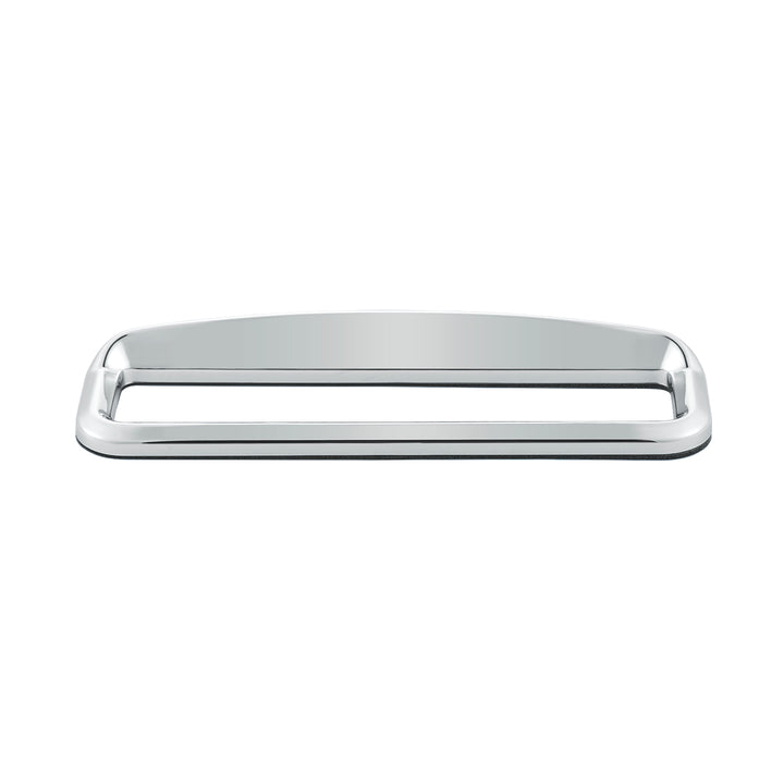 Chrome Bezel With Visor For 4-3/8" X 7/8" Kenworth Glove Box Emblem
