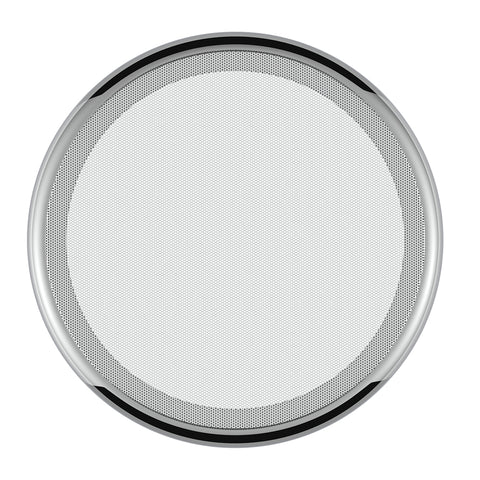 Chrome 7-¼" Round Speaker Cover For Peterbilt 389 (2008+), 388 (2008-2014), 379/378/335/330 (1995-2000), Snap-On