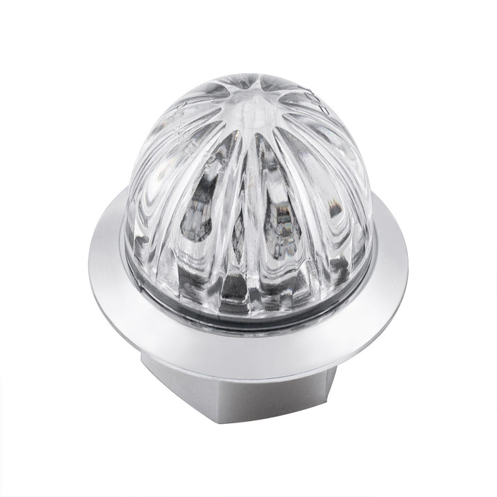 4 LED 3/4" Mini Watermelon Double Fury Light With Clear Lens (Clearance/Marker) - Amber &amp; Red LED