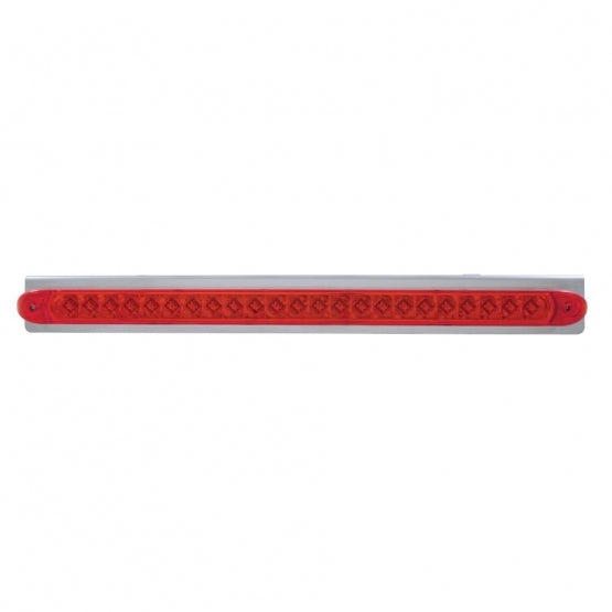 17-5/16" Stainless Reflector Light Bracket With 23 LED 17-1/4" Reflector Light Bar - Red LED/Red Lens