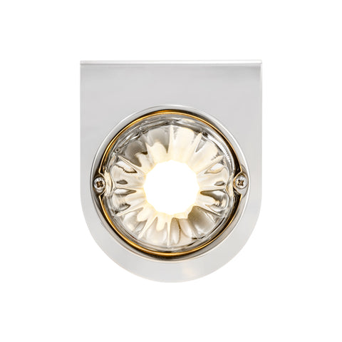Dual Function Glass Watermelon Light With Stainless Steel Light Bracket Kit With LED Bulb-Clear