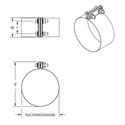 6" Stainless Flexible Seal Clamp