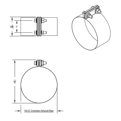 6" Stainless Flexible Seal Clamp