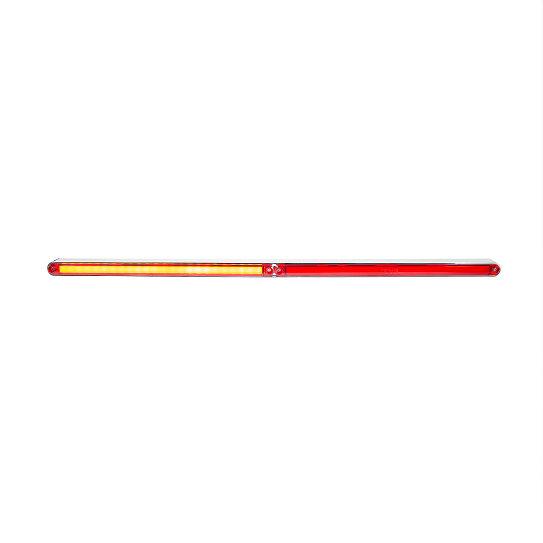 Dual 24 LED Dual Function 12" GloLight Bar With Bezel - Red LED/Red Lens
