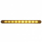 10 LED 9" Turn Signal Light Bar With Bezel - Amber LED/Amber Lens
