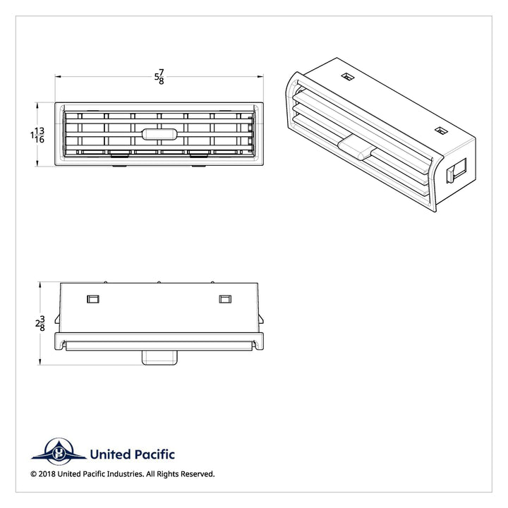 Chrome Plastic A/C Vent For Freightliner