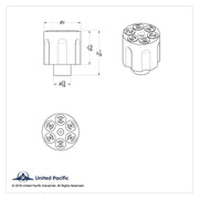 Chrome Aluminum Gun Barrel Air Valve Knob - Screw-On