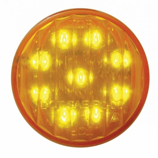 30" Heavy Duty Mud Flap Hangers With 9 LED End Cap &amp; Bezel - Amber LED/Amber Lens (Pair)