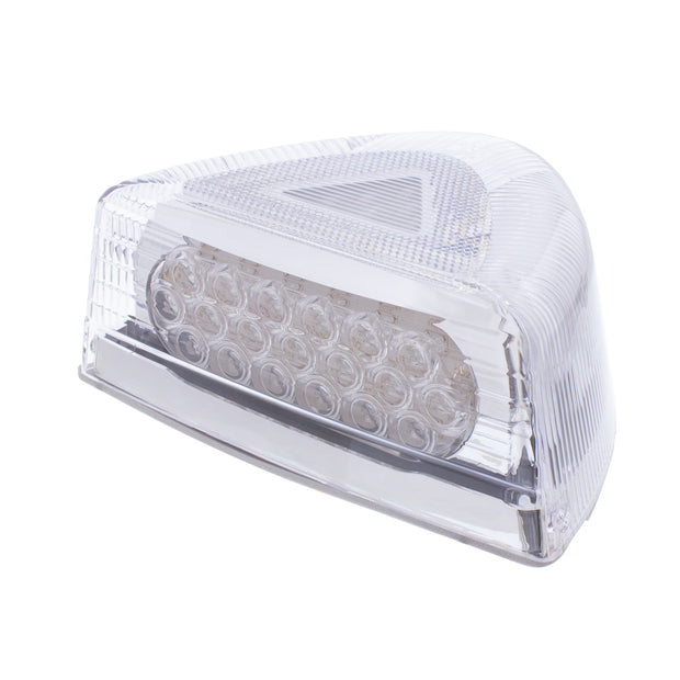 37 LED Turn Signal Light With Chrome Base For 1987-2007 Peterbilt 379/378/357- Amber LED/Clear Lens