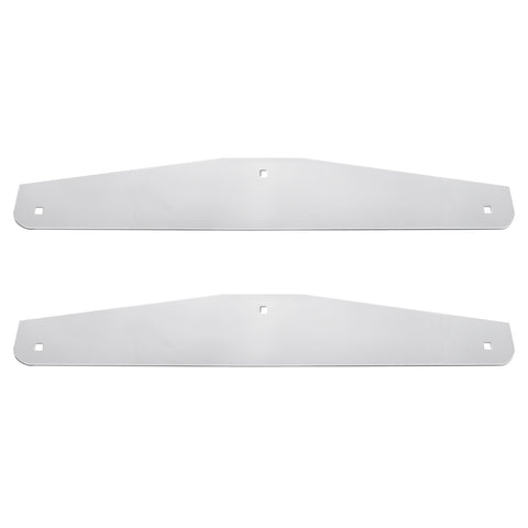 4" X 24" Chrome Standard Bottom Mud Flap Plate - Bolt Thru (Card of 2)