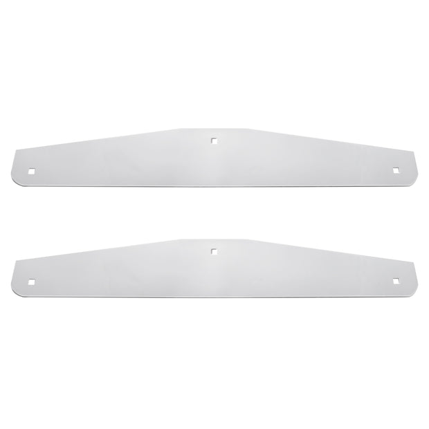 4" X 24" Chrome Standard Bottom Mud Flap Plate - Bolt Thru (Card of 2)