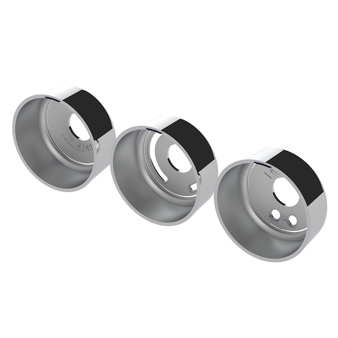 Chrome Plastic A/C Control 6-Piece Dial Covers For 2018-2023 Freightliner Cascadia