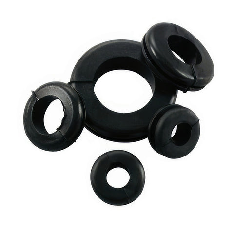 21/32", 7/8",1",1 3/8" Mounting Holes Black Vinyl Grommets (5-Pack)