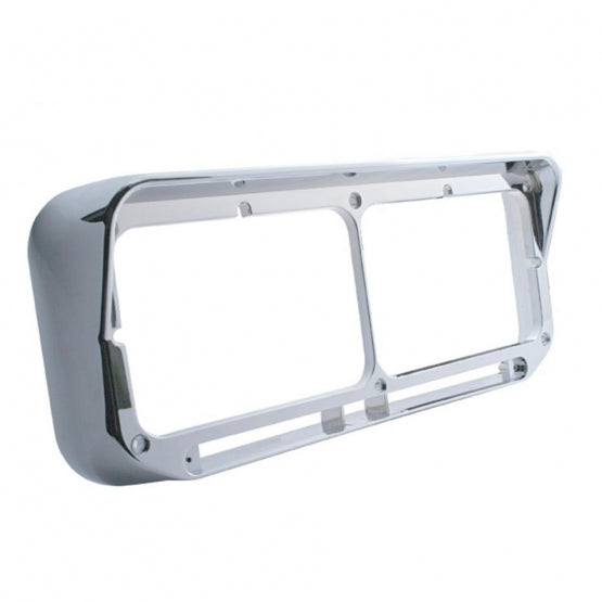 Rectangular Dual Headlight Bezel With Visor - LED Cutout