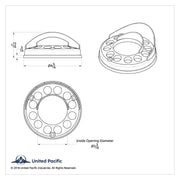 Chrome Plastic Light Bezel With Up-Side Down Visor For UP LED Double Face Turn Signal Light