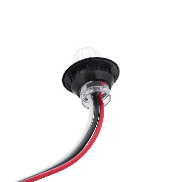 4 LED Dual Function 3/4" Mini Watermelon Light (Clearance/Marker) - Red LED/Clear Lens