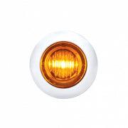 3 LED 3/4" Mini Light With Bezel (Clearance/Marker) - Amber LED/Amber Lens