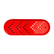 35 LED 6" Reflector Oval Sequential Turn Signal Light - Red LED/Red Lens