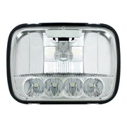ULTRALIT - 5 High Power LED 5" X 7" Crystal Headlight - High & Low Beam