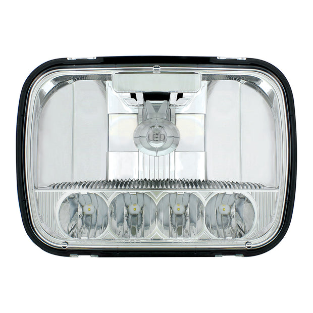 ULTRALIT - 5 High Power LED 5" X 7" Crystal Headlight - High & Low Beam
