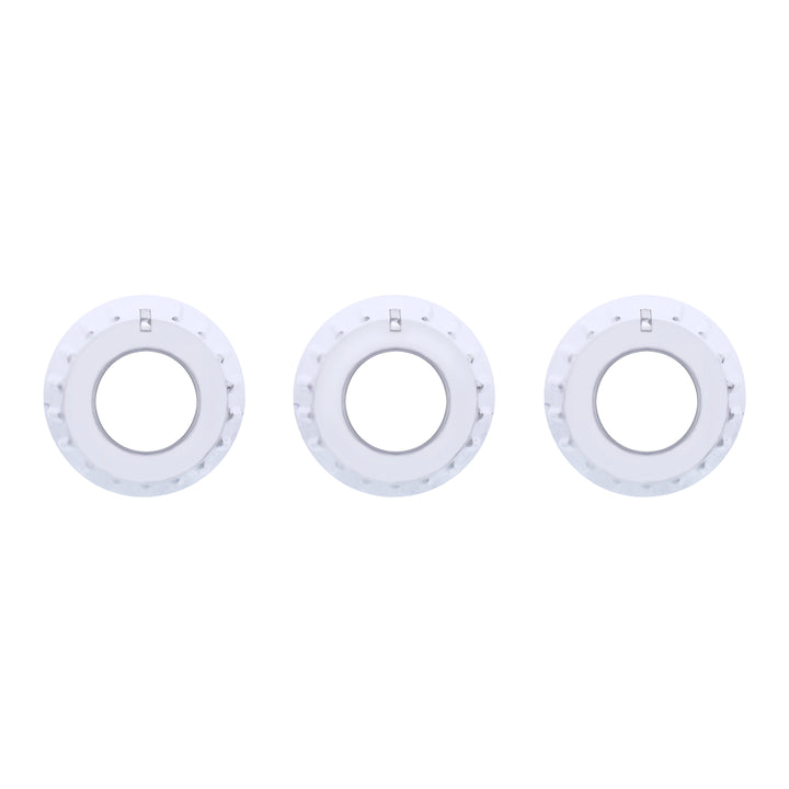 Chrome Outer A/C Control Knob Set For 2006+ Kenworth (Card of 3)