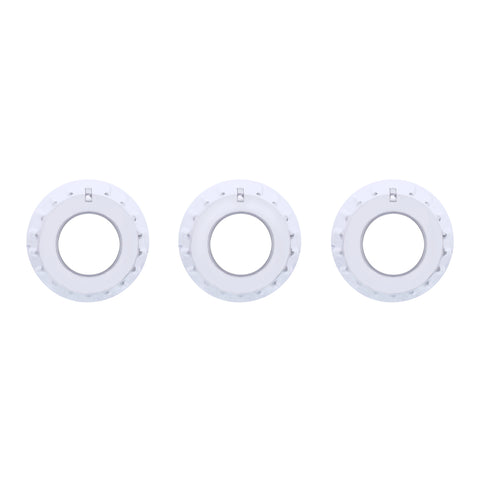 Chrome Outer A/C Control Knob Set For 2006+ Kenworth (Card of 3)