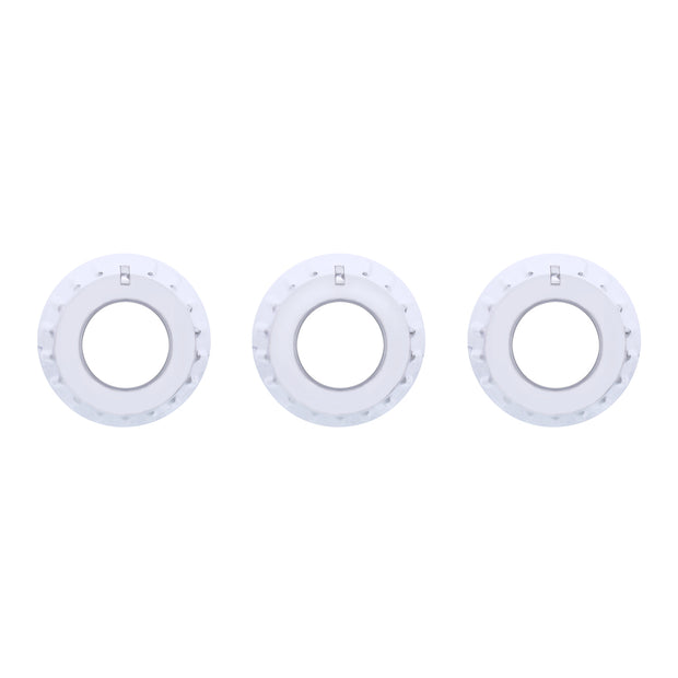 Chrome Outer A/C Control Knob Set For 2006+ Kenworth (Card of 3)
