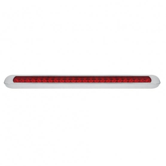 23 LED 17-1/4" Reflector Light Bar With Bezel (Stop, Turn &amp; Tail) - Red LED/Red Lens
