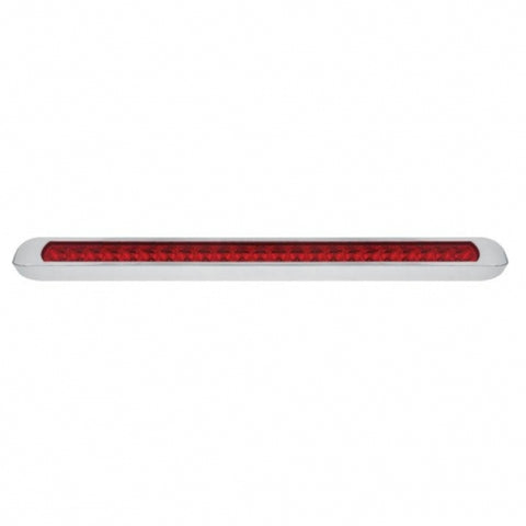 23 LED 17-1/4" Reflector Light Bar With Bezel (Stop, Turn & Tail) - Red LED/Red Lens