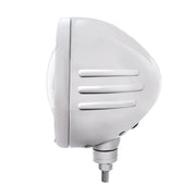 Stainless Classic Embossed Stripe Headlight Housing With 7" 5-LED Headlight