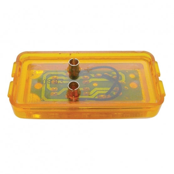6 LED Rectangular Light (Clearance/Marker) - Amber LED/Amber Lens