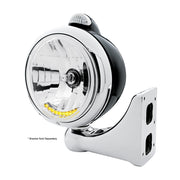 Black Guide 682-C Headlight H4 With 10 Amber LED & Dual Mode LED Signal - Clear Lens