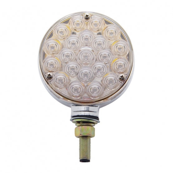 42 LED Double Face Turn Signal Light - Amber &amp; Red LED/Clear Lens