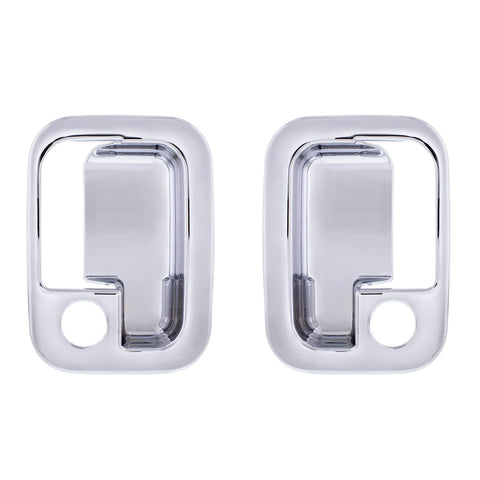 Chrome Exterior Door Handle Cover For 2003+ Kenworth & 2004+ Peterbilt Trucks- Pair (Driver & Passenger)