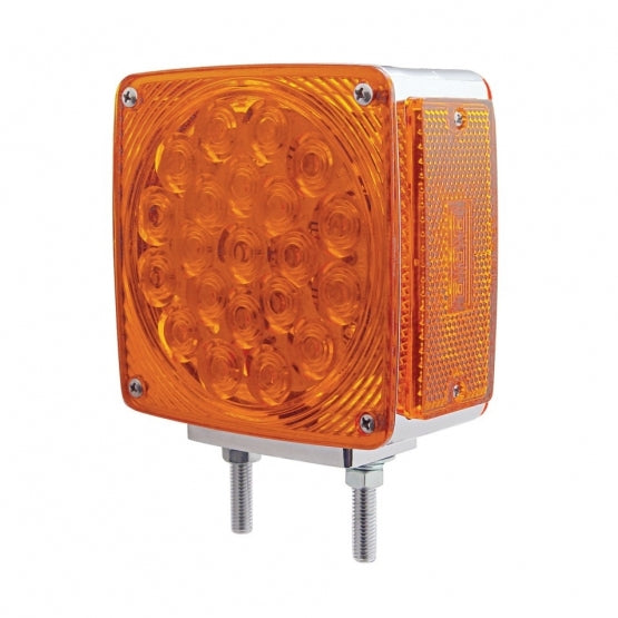 45 LED Double Stud Double Face Turn Signal Light (Driver) - Amber &amp; Red LED/Amber &amp; Red Lens