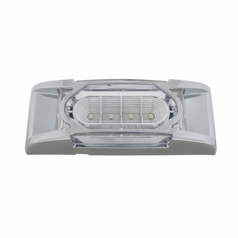 16 LED Reflector Light (Clearance/Marker) With Chrome Bezel - Red LED/Clear Lens