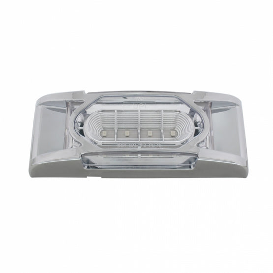 16 LED Reflector Light (Clearance/Marker) With Chrome Bezel - Red LED/Clear Lens