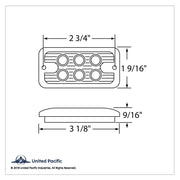 6 LED Dual Function Light - Red LED/Clear Lens